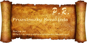 Pruzsinszky Rozalinda névjegykártya